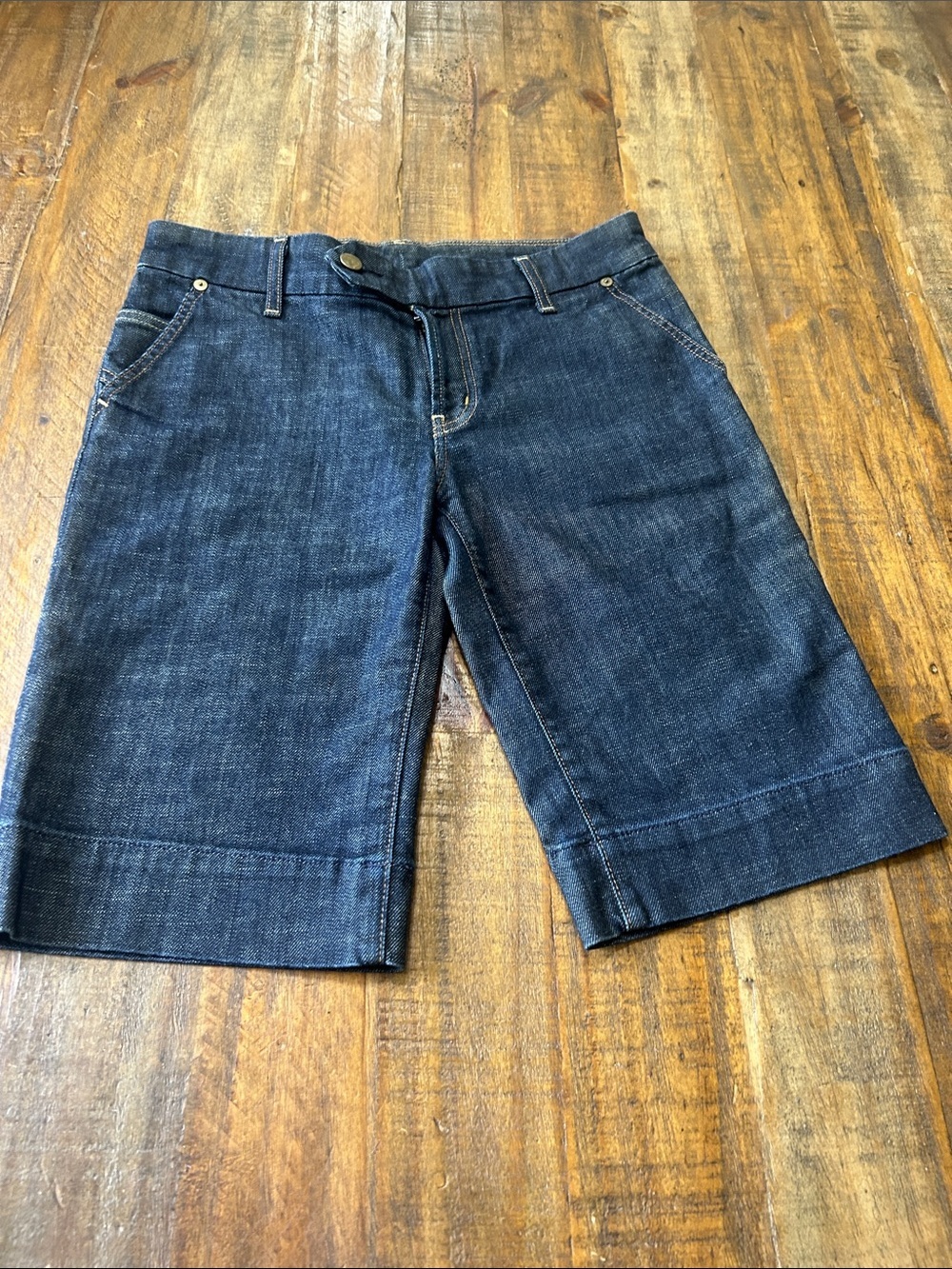 Citizens Of Humanity Dark Blue Denim Bermuda Shorts